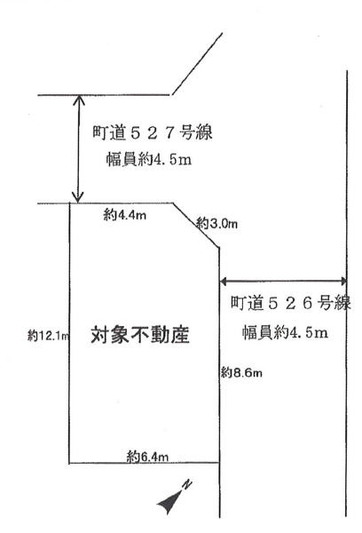 　徒歩13分　
構造：木造
土地面積:75.7平米 ( 22.89坪 )　建物面積:75.83平米 ( 22.93坪 )　