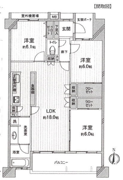 立川駅　バス8分
構造：鉄筋ｺﾝｸﾘｰﾄ造
専有面積:80.67平米 ( 24.4坪 )　